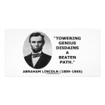 Abraham Lincoln Towering Genius Disdains Beaten photo cards