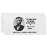Abraham Lincoln Towering Genius Disdains Beaten rack cards