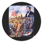 Abraham Lincoln True Sons Of Freedom Round Sticker