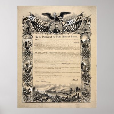 Abraham Lincoln's Emancipation Proclamation Poster by artgalleria