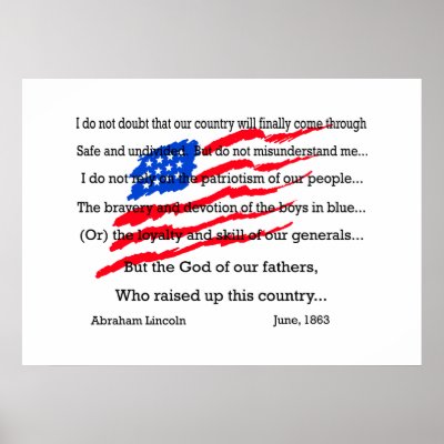 Abraham Lincoln's Words Print by frostbit