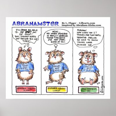 Abrahamster 3 Panel Cartoon Poster Print by zooogle