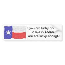 Abram Lucky Bumper Sticker