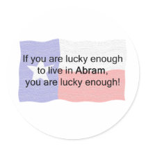 Abram Lucky - Light Background Sticker