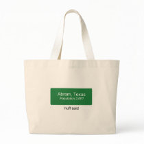 Abram 'Nuff Said - Light Background Canvas Bag