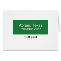 Abram 'Nuff Said - Light Background Greeting Cards