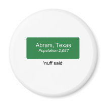 Abram 'Nuff Said - Light Background Refrigerator Magnet