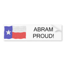 Abram Proud Bumper Sticker