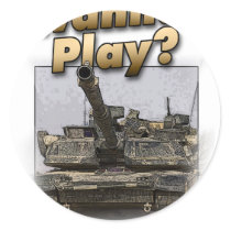 Abrams Tank - Wanna Play? Sticker