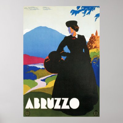 Abruzzo Vintage Travel Poster by VintageCornerStore