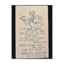 Absent Soldiers Never Won Battles, Give This Your Post Card