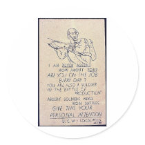 Absent Soldiers Never Won Battles, Give This Your Round Stickers