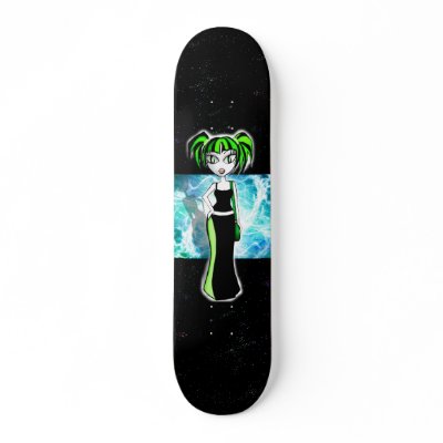 Absinth Verte Skateboard Deck by DimarieDesigns