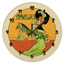 Absinthe 1890 Style Round Wallclock