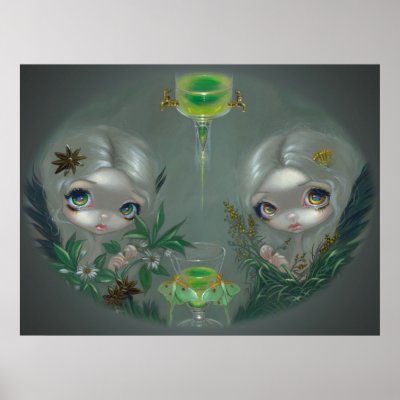 Absinthe : Anise and Artemisia ART PRINT fairy by strangeling