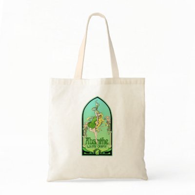 Absinthe Art Nouveau Tote Bags by opheliasart