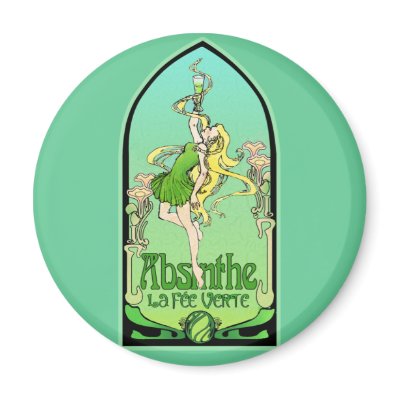 Absinthe Art Nouveau Fridge Magnets by opheliasart