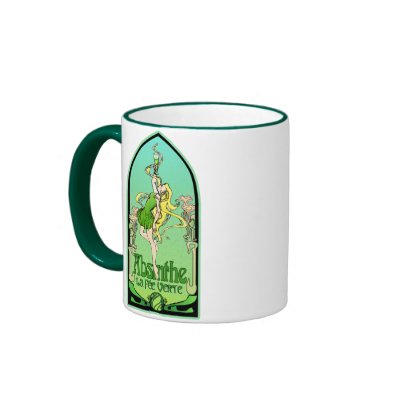Absinthe Art Nouveau Coffee Mug by opheliasart