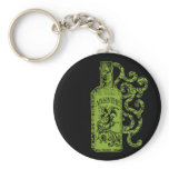 Absinthe Bottle Swirls Key Chain