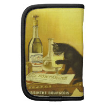 Absinthe Bourgeois and Cat Vintage Poster Art Folio Planners