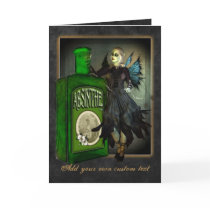 Absinthe Faerie Greetings Card
