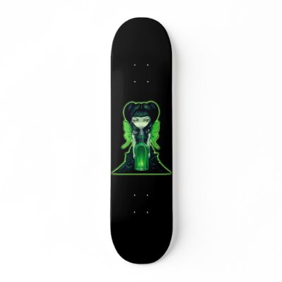 Absinthe fairy gothic absinth art Skateboard by strangeling