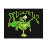 Absinthe Girl In Glass postcards