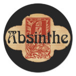 Absinthe Imaginary Bottle Lable Round Sticker
