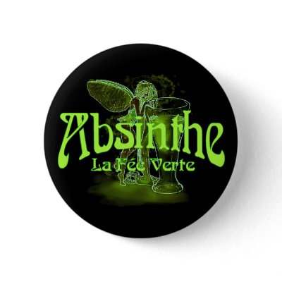 Absinthe La Fee Verte Fairy With Glass Pin by opheliasart
