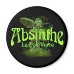 Absinthe La Fee Verte Fairy With Glass Refrigerator Magnet