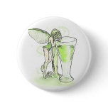 Absinthe La Fee Verte Fairy With Glass (no text) buttons