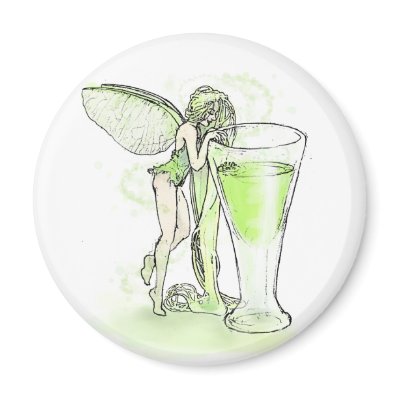 Absinthe La Fee Verte Fairy With Glass (no text) Magnet by opheliasart