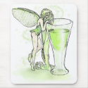 Absinthe La Fee Verte Fairy With Glass (no text) mousepads