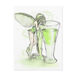 Absinthe La Fee Verte Fairy With Glass (no text) postcards