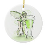 Absinthe La Fee Verte Fairy With Glass Christmas Ornament