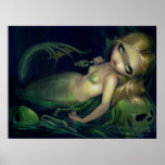 Absinthe Mermaid ART PRINT lowbrow gothic fantasy
