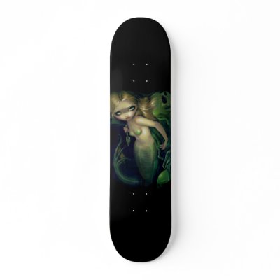Absinthe Mermaid SKATEBOARD gothic fantasy lowbrow by strangeling