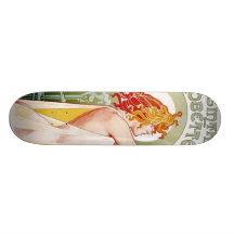 Absinthe Robette T. Privat-Livemont Skate Board Deck