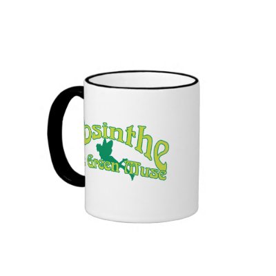 Absinthe Text The Green Muse Coffee Mug by opheliasart