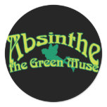 Absinthe Text The Green Muse Sticker