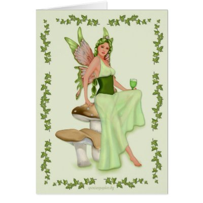 Absinthe - The Green Fairy Greeting Cards by Spice