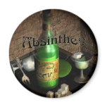 Absinthe Tray Still Life Refrigerator Magnets