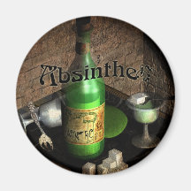 Absinthe Tray Still Life Refrigerator Magnets