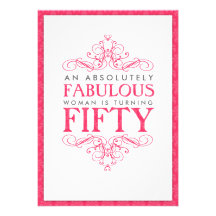 Absolutely Fabulous 50th Birthday Party Invitation