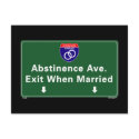 Abstinence Ave postcards