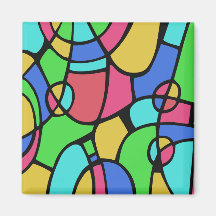 Abstract 02 refrigerator magnets