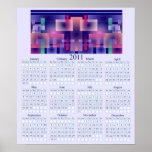 Abstract 2011 Wall Calendar Poster posters