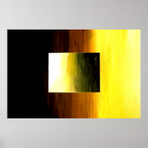 ABSTRACT 3D GOLDEN YELLOW SQUARE PRINT