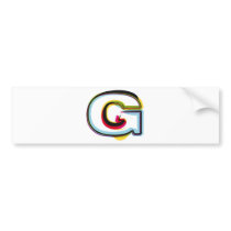 Abstract and colourful letter G