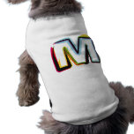 Abstract and colourful letter M Pet Shirt
